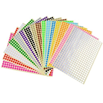 BronaGrand 16 Color Dot Stickers for Organizing & Crafts