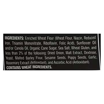 STACY'S PITA CHIPS, Bagel Chips,Everything, Pack of 12, Size 7 OZ - No Artificial Ingredients GMO Free