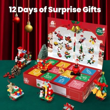 Advent Calendar 2025 Train Building Blocks Set for Kids & Adults