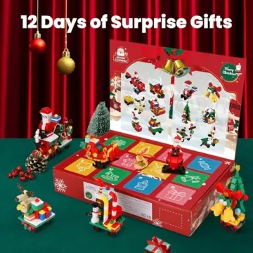 Advent Calendar 2025 Train Building Blocks Set for Kids & Adults