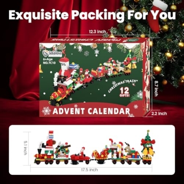 Advent Calendar 2025 Train Building Blocks Set for Kids & Adults