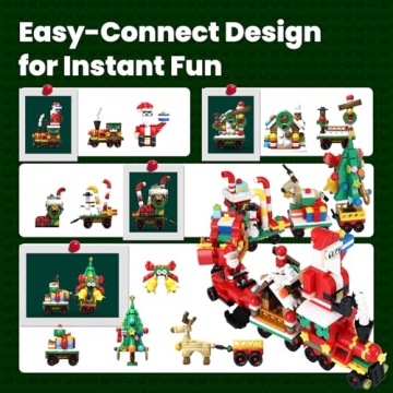 Advent Calendar 2025 Train Building Blocks Set for Kids & Adults