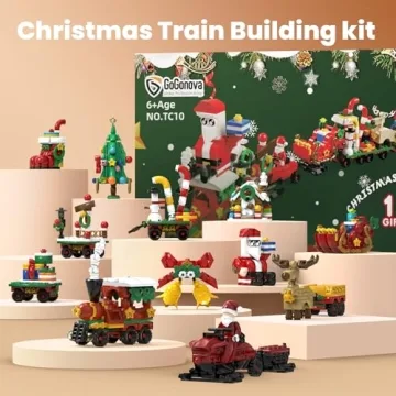 Advent Calendar 2025 Train Building Blocks Set for Kids & Adults