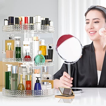 Stylish 360 Rotating Acrylic Perfume Organizer for Sale