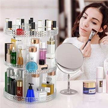 Stylish 360 Rotating Acrylic Perfume Organizer for Sale