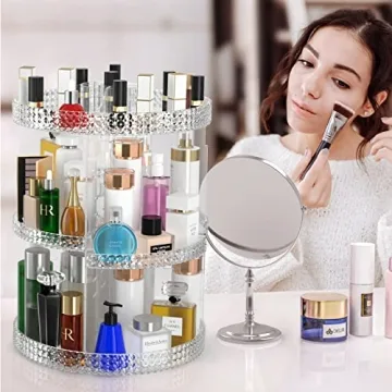 Stylish 360 Rotating Acrylic Perfume Organizer for Sale