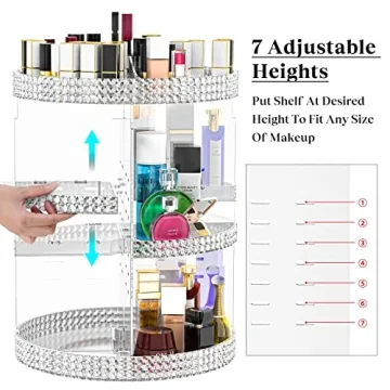 Stylish 360 Rotating Acrylic Perfume Organizer for Sale