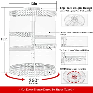 Stylish 360 Rotating Acrylic Perfume Organizer for Sale