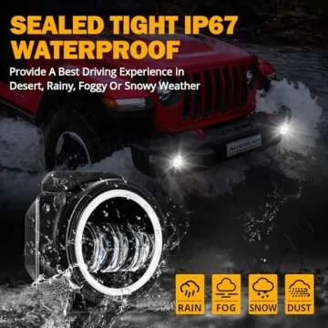 Auxbeam 4 Inch LED Fog Lights for Jeep Wrangler 2018-2023