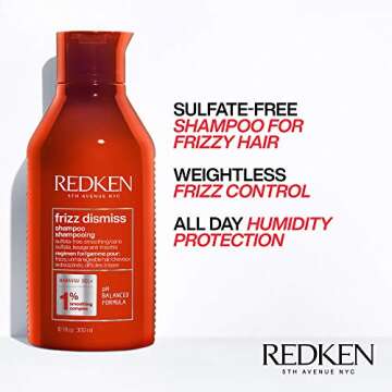 Redken Frizz Dismiss Shampoo, Conditioner and Rebel Tame Treatment Set For Frizzy Hair - Smooths Hai...