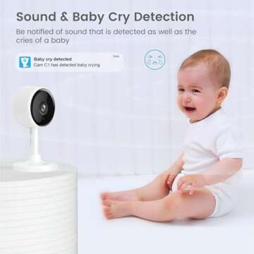 litokam Indoor Camera, Cameras for Home Security with Night Vision, Pet Camera with Phone App, 2K Indoor Security Camera, Motion Detection, 2-Way Audio, WiFi Home Camera, Baby Monitor Work with Alexa