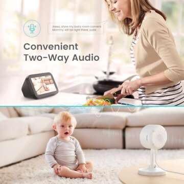 litokam Indoor Camera, Cameras for Home Security with Night Vision, Pet Camera with Phone App, 2K Indoor Security Camera, Motion Detection, 2-Way Audio, WiFi Home Camera, Baby Monitor Work with Alexa