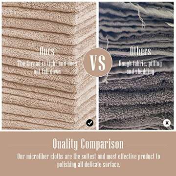 Sunny zzzZZ 24 Pack Kitchen Dishcloths - Does Not Shed Fluff - Reusable Dish Towels, Dish Cloths, Super Absorbent Coral Fleece Cleaning Cloths, Nonstick Oil Washable Fast Drying, 10 x 10 Inch (Brown)