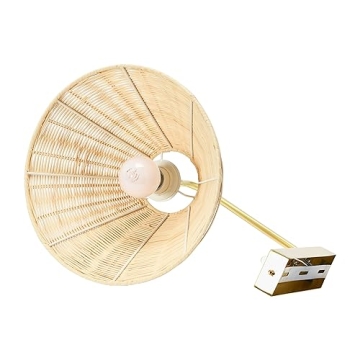 Creative Co-Op Rattan Metal Wall Sconce Modern Design