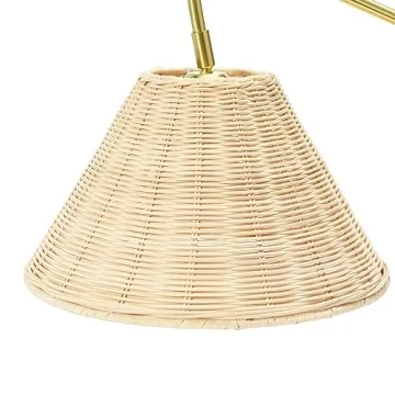 Creative Co-Op Rattan Metal Wall Sconce Modern Design