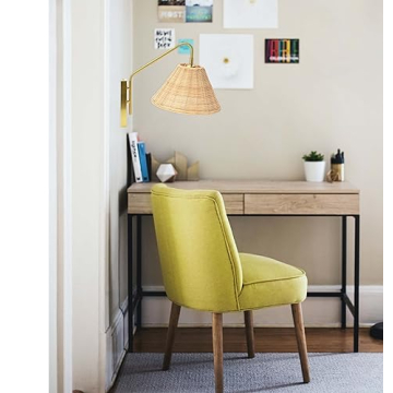 Creative Co-Op Rattan Metal Wall Sconce Modern Design