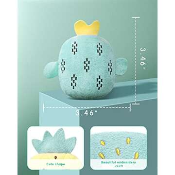 Feeko 6Pcs Catnip Toys, Cat Toys for Indoor Cats, Rattle Sound, Pillows Cat Crinkle Toys, Cats Interactive with Cute Fruits Set, Assorted Kitty Toys, Cat Teething Chew Toy with Plush Gift