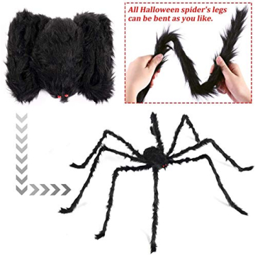 Sizonjoy 6.6 Ft Halloween Giant Spider for Outdoor Fun