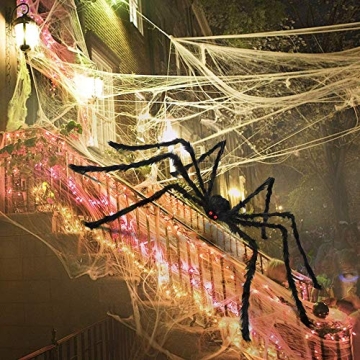 Sizonjoy 6.6 Ft Halloween Giant Spider for Outdoor Fun