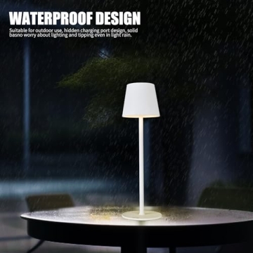 BGFHome Cordless Table Lamp with LED and USB-C Charging