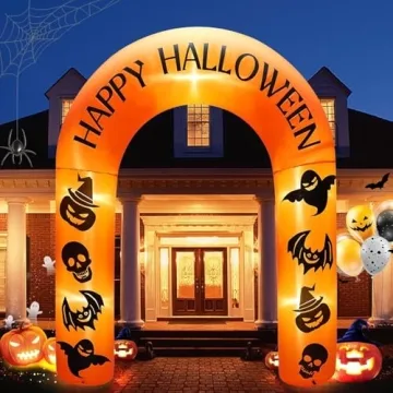 8FT Halloween Inflatable Archway with LED Lights for Spooky Decor