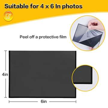 YixangDD Magnetic Picture Frames 15 Packs-Fridge Magnetic Photo Frames-Holds 4 x 6 Inches Photos,Black