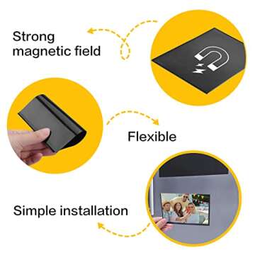 YixangDD Magnetic Picture Frames 15 Packs-Fridge Magnetic Photo Frames-Holds 4 x 6 Inches Photos,Black