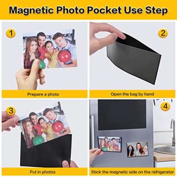 YixangDD Magnetic Picture Frames 15 Packs-Fridge Magnetic Photo Frames-Holds 4 x 6 Inches Photos,Black