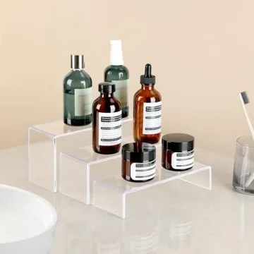 ANDGOO Display Risers for Collectibles Jewelry Showcase