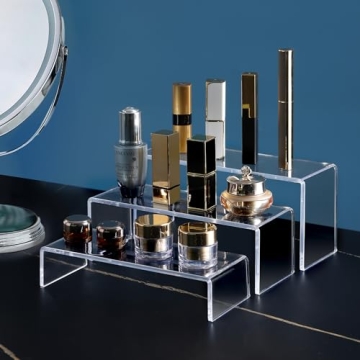 ANDGOO Display Risers for Collectibles Jewelry Showcase