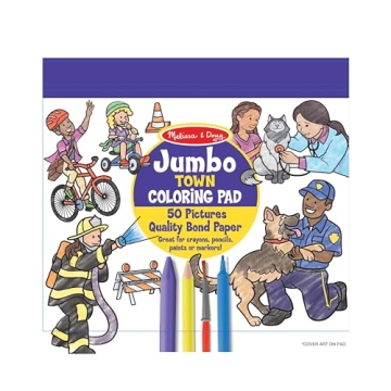 Melissa & Doug Jumbo Coloring Pad - 50 Community Scenes - 11x14