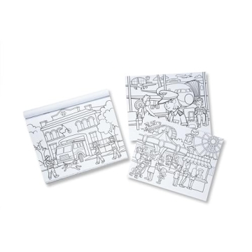 Melissa & Doug Jumbo Coloring Pad - 50 Community Scenes - 11x14