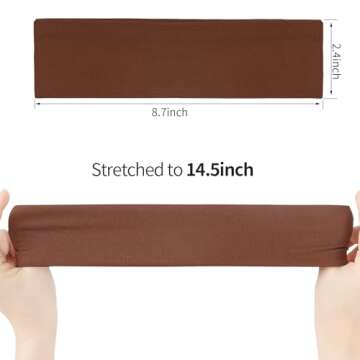 Fishinsea 8 Pack Sport Headbands for Women, Elastic Soft Fabric Non-Slip Hair Bands Hair Warp for Daily Workout Yoga Running Sports