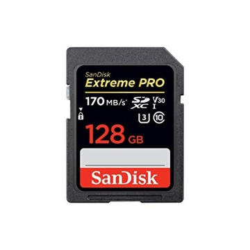 SanDisk 128GB Extreme PRO UHS-I SDXC Memory Card with 170MB/s Speed