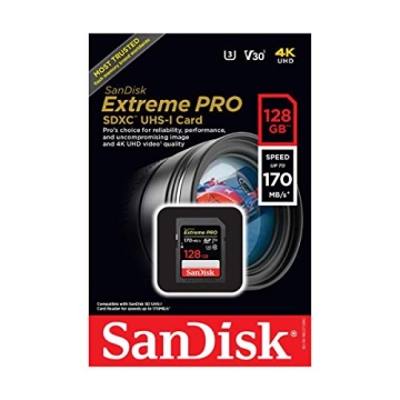 SanDisk 128GB Extreme PRO SD Card for Video Capture