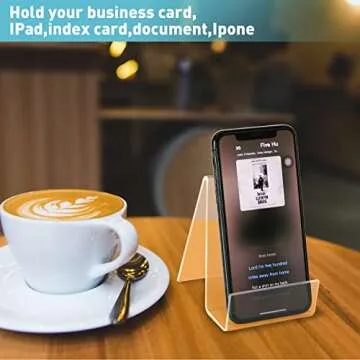 trophable 6 Pack Acrylic Book Stand Thickened Clear Book Display Easel Holder for Displaying Tablets Newspaper Magazines Notebooks Textbooks CDs (Clear-Small)