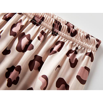 Topgal Girls Leopard Print Satin Pajamas Size 8