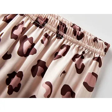 Topgal Girls Leopard Print Satin Pajamas Size 8