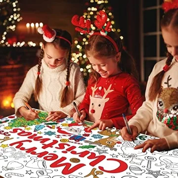 Giant Christmas Coloring Poster for Kids Holiday Fun