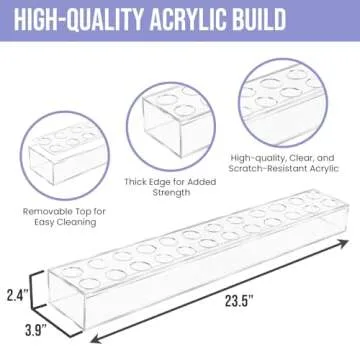 Elegant 24-Inch Clear Acrylic Flower Vase for Centerpieces