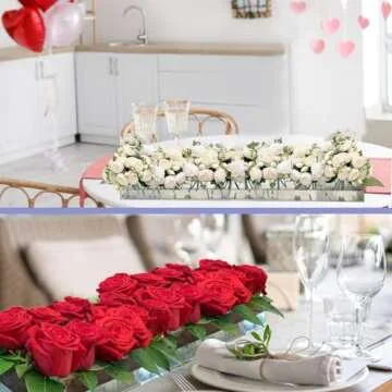 Elegant 24-Inch Clear Acrylic Flower Vase for Centerpieces