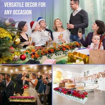 Elegant 24-Inch Clear Acrylic Flower Vase for Centerpieces