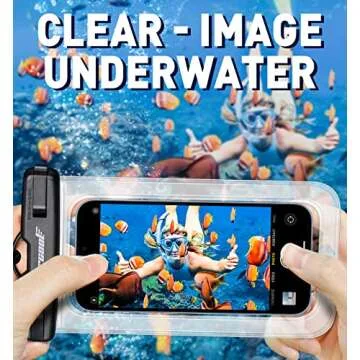 Hiearcool Waterproof Phone Pouch, Waterproof Phone Case, IPX8 Cellphone Dry Bag Compatible for iPhone 16 15 14 13 Pro Max Plus Cellphone Up to 8.3", Beach Essentials for Travel-Clear-4Pack