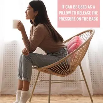 Marsui Pink Sea Princess Seashell Decorative Pillow, Preppy Room Decor Party Gift Soft Chair Cushion Cute Clam Throw Pillow for Sofa Bed Living Room(PP,13.4 x 9.8 in)