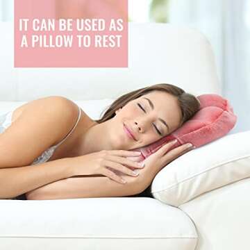 Marsui Pink Sea Princess Seashell Decorative Pillow, Preppy Room Decor Party Gift Soft Chair Cushion Cute Clam Throw Pillow for Sofa Bed Living Room(PP,13.4 x 9.8 in)