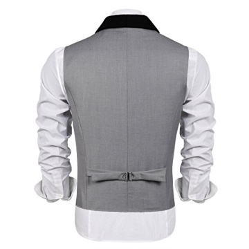 Stylish COOFANDY Men's V-Neck Sleeveless Suit Vest