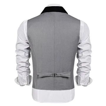 Stylish COOFANDY Men's V-Neck Sleeveless Suit Vest