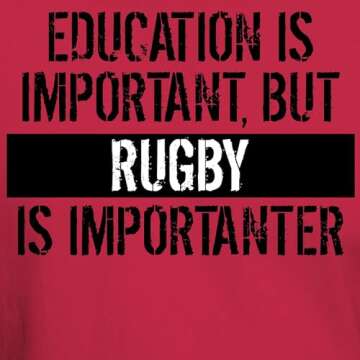 CafePress Rugby is Importanter T Shirt Men's Traditional Fit Dark Casual Tshirt Cardinal