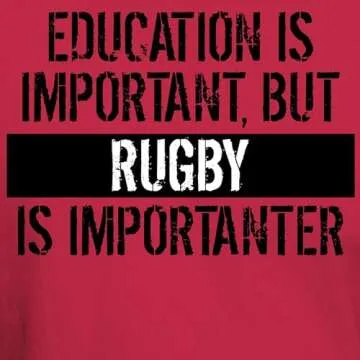 CafePress Rugby is Importanter T Shirt Men's Traditional Fit Dark Casual Tshirt Cardinal