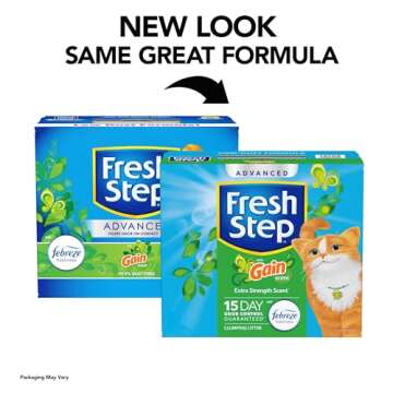 Fresh Step Advanced Clumping Litter with Febreze Freshness with Gain Scent, Fights Odor on Contact, ...